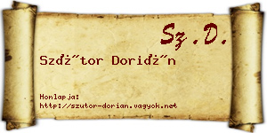 Szútor Dorián névjegykártya